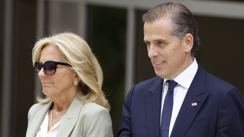 Jill Biden with son Hunter Biden after his conviction in June 2024