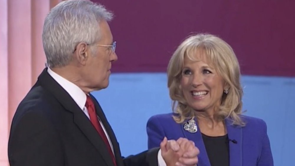 Jill Biden and Alex Trebek