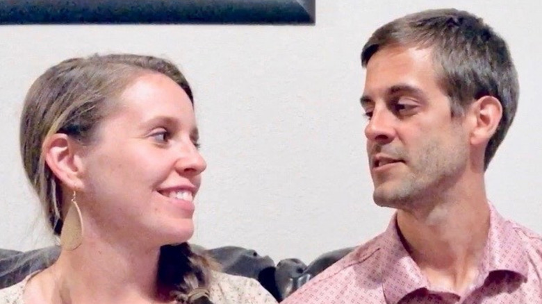 Jill Dillard and Derick Dillard looking at each other