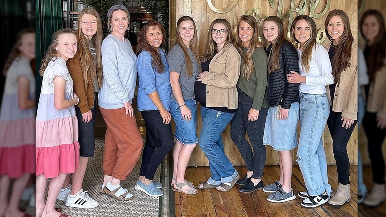 Michelle Duggar and her 9 daughters