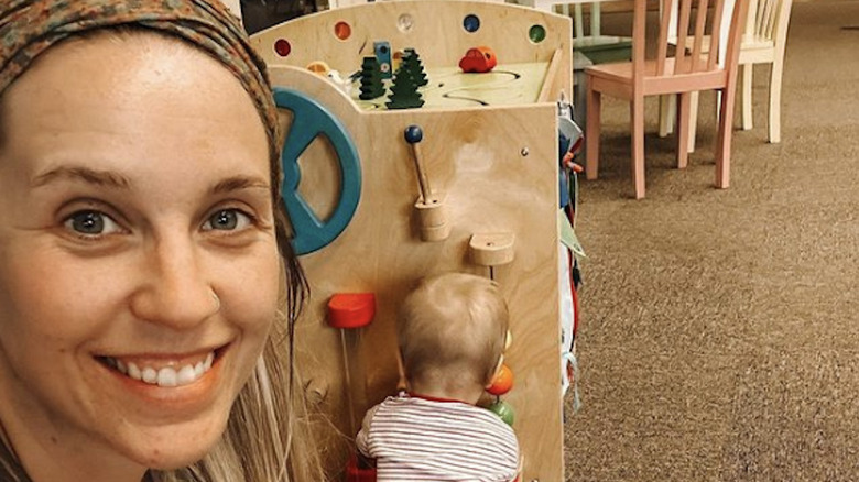 Jill Duggar Dillard enjoys playing with her child