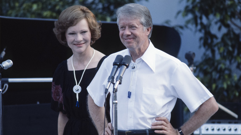 Rosalynn Carter and Jimmy Carter smiling