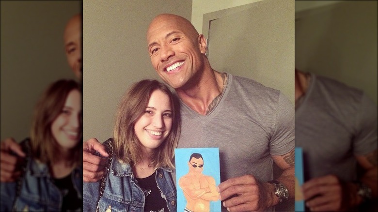 Katie Kimmel with The Rock