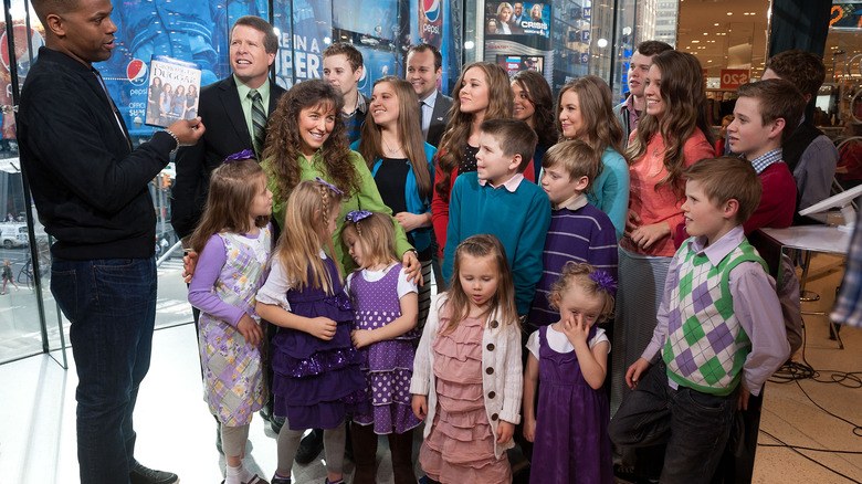 Jim Bob and Michelle Duggar with their children in New York