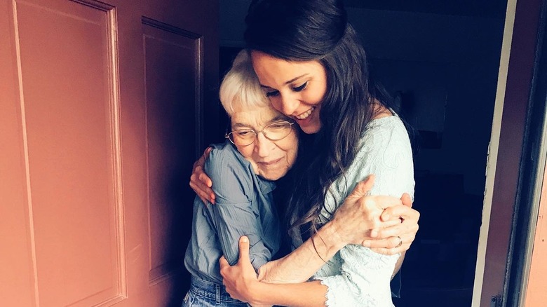 Jinger Duggar hugging her adopted Nana