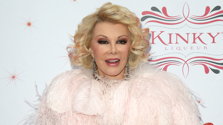 Joan Rivers with curled hair