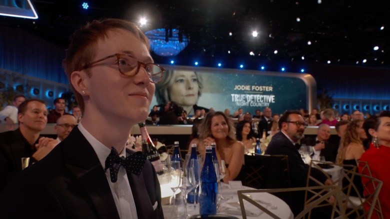 Kit Foster attending the Golden Globes