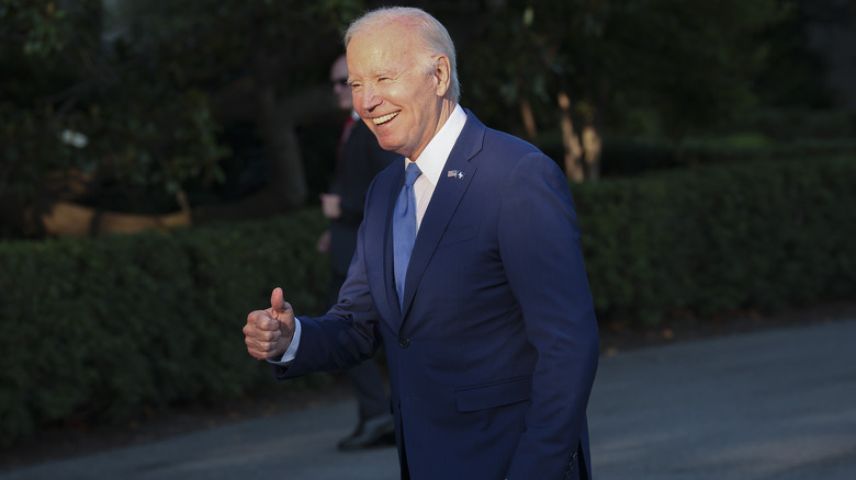 Joe Biden giving a thumbs up