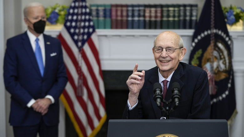 President Joe Biden and Supreme Court Justice Stephen Breyer