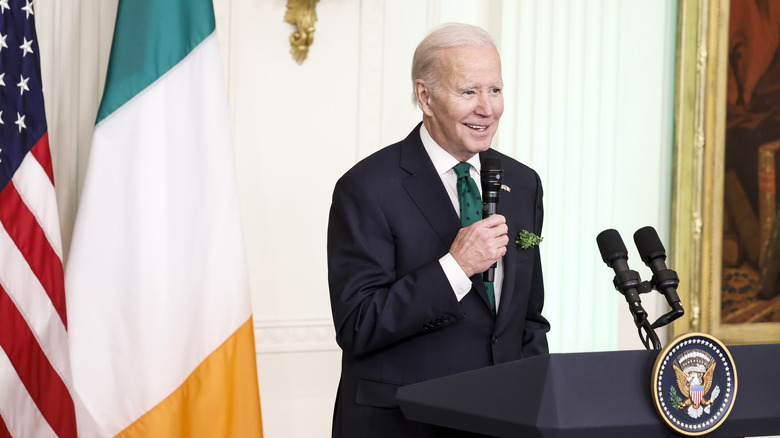 Biden at a St. Patrick's Day reception 