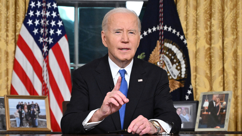 Former President Joe Biden in the Oval Office