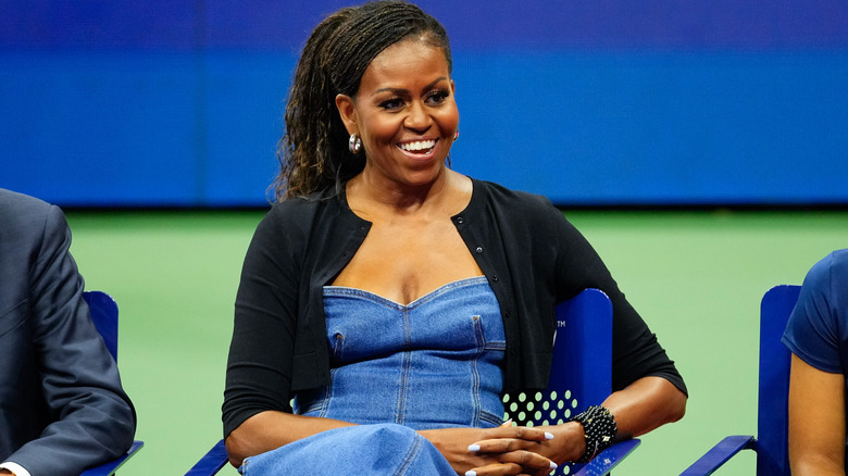 Michelle Obama smiling