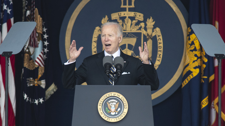 President Biden's speech at the US Naval Academy criticized by some