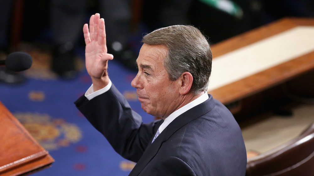 John Boehner after he gave his farewell speech