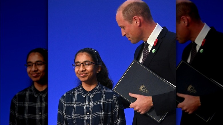 Prince William with Earthshot Prize finalist