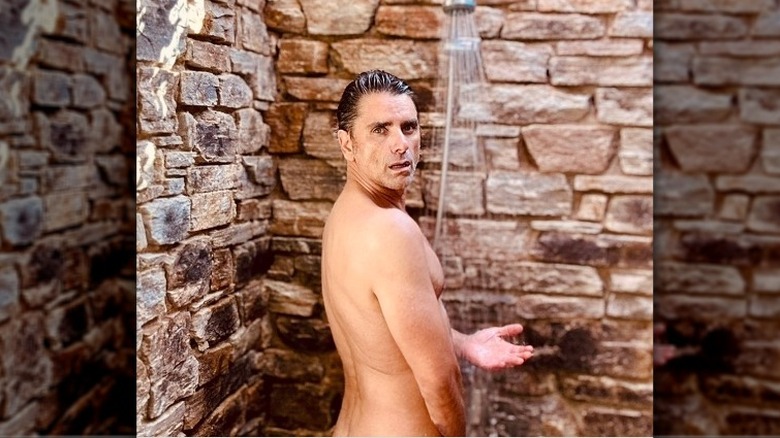 John Stamos in the shower