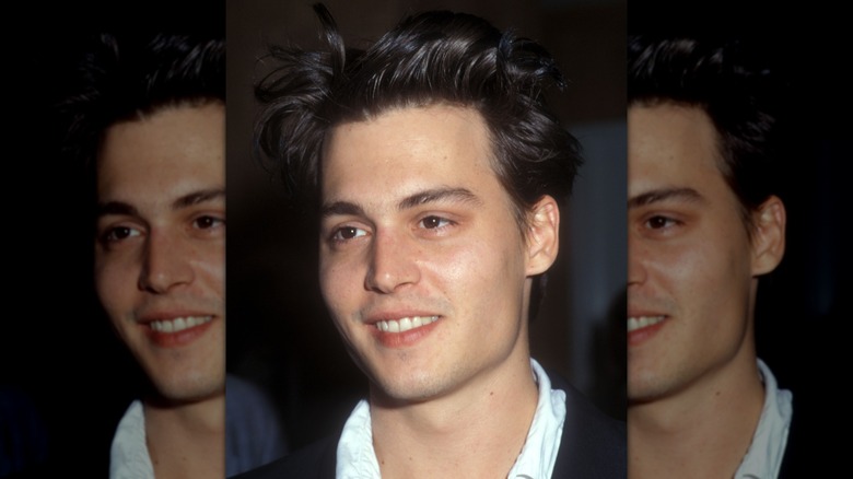 Johnny Depp smiling in 1990