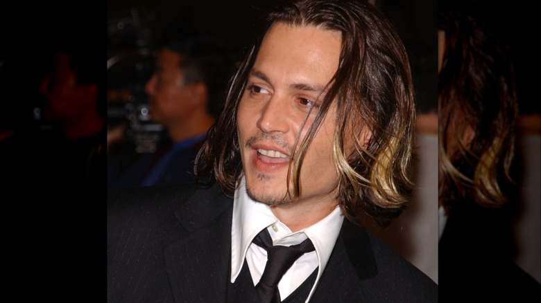 Johnny Depp smiling in 2001