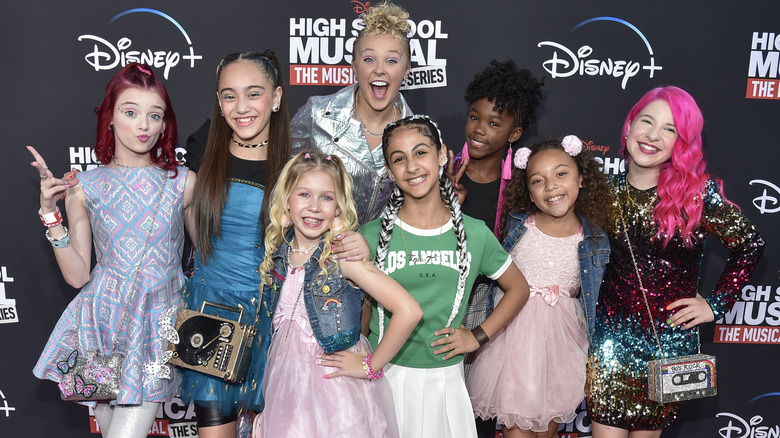 JoJo Siwa and the original members of XOMG Pop!