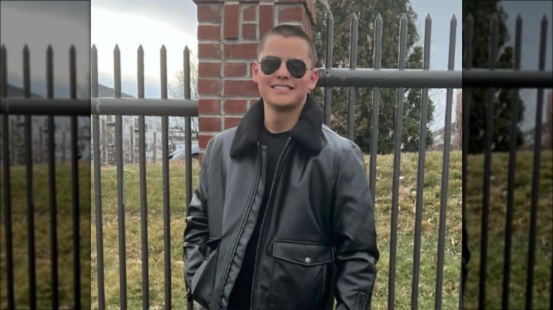 Collin Gosselin posing in aviator sunglasses