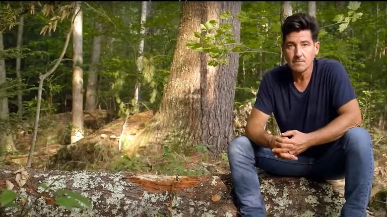 Jonathan Knight in a forest