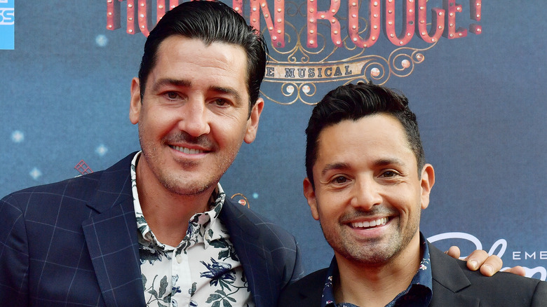 Jonathan Knight and Harley Rodriguez smiling