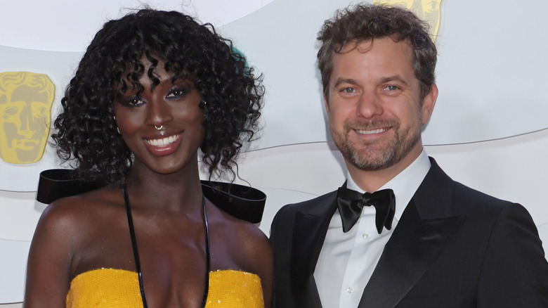 Joshua Jackson and Jodie Turner-Smith smiling