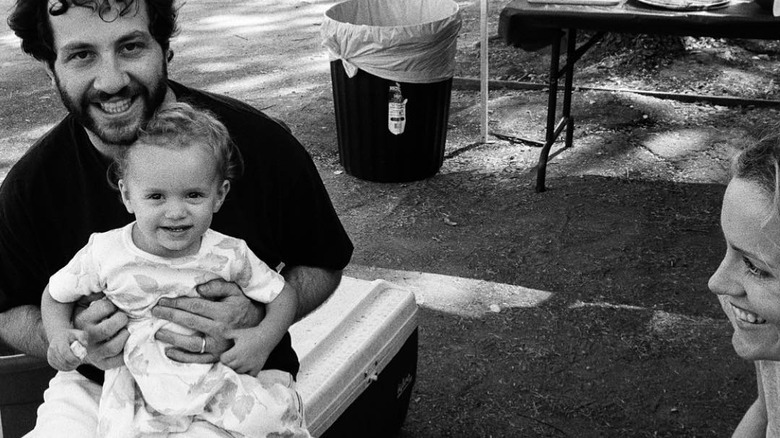 Maude Apatow baby with Judd Apatow and Leslie Mann