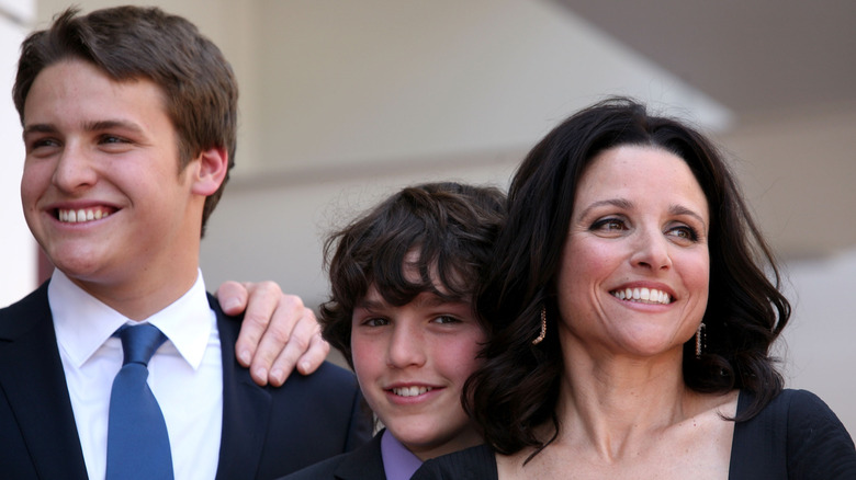 Julia Louis-Dreyfus with sons