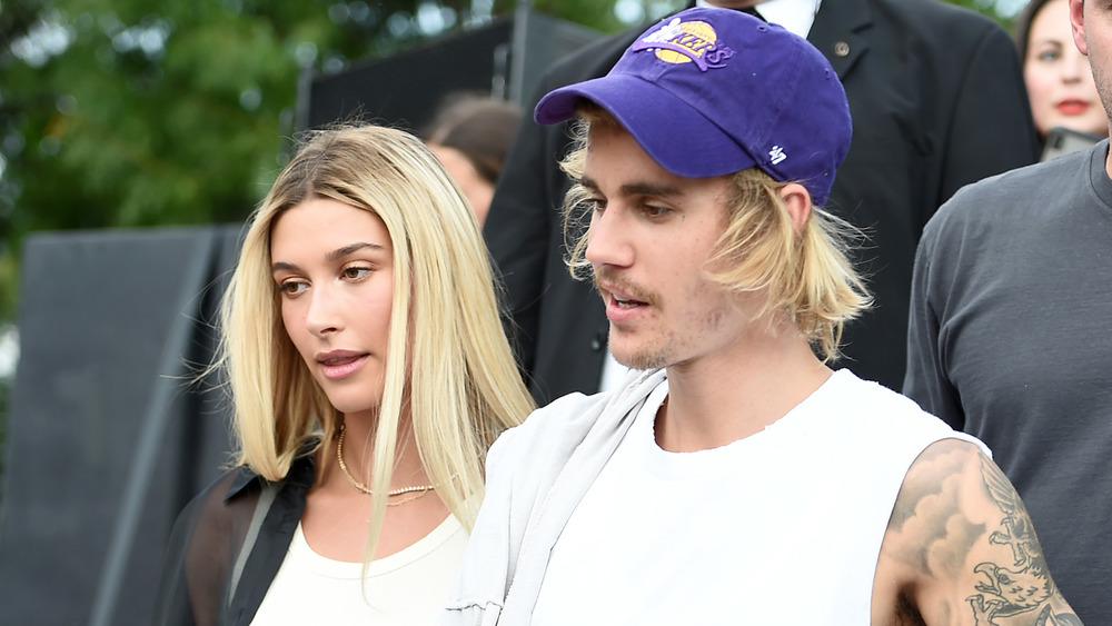 Justin Bieber and Hailey Baldwin walking hand in hand