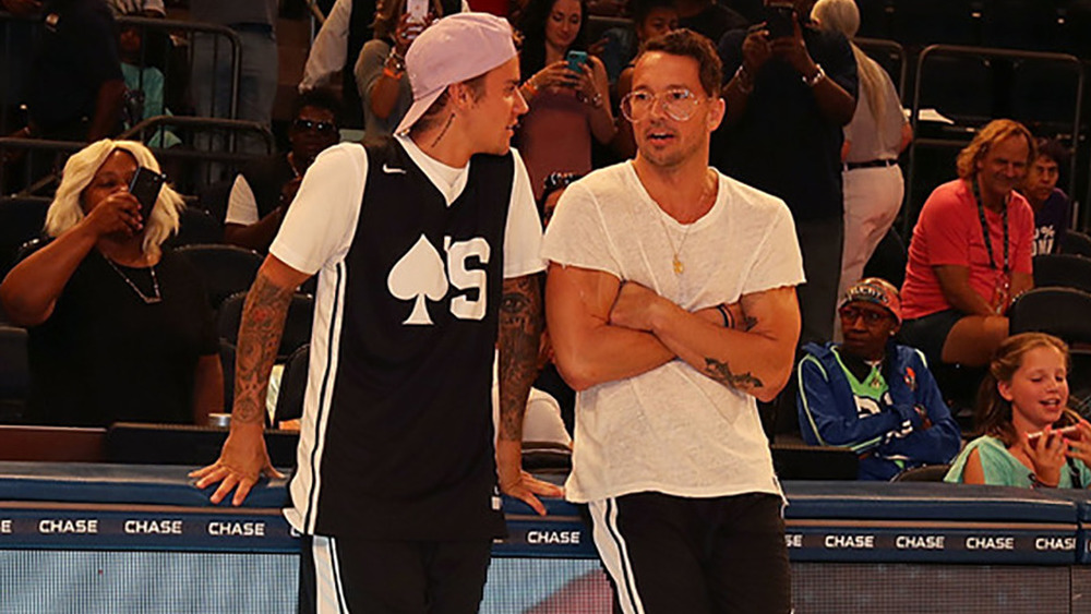 Justin Bieber with Carl Lentz