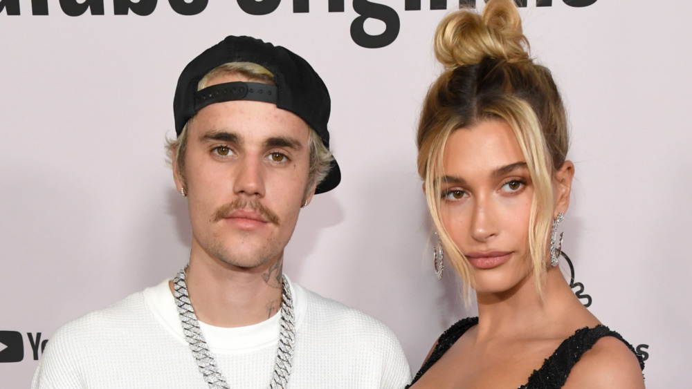 Justin Bieber and Hailey Baldwin at an event