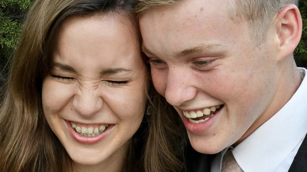 Justin Duggar and Claire Spivey laughing