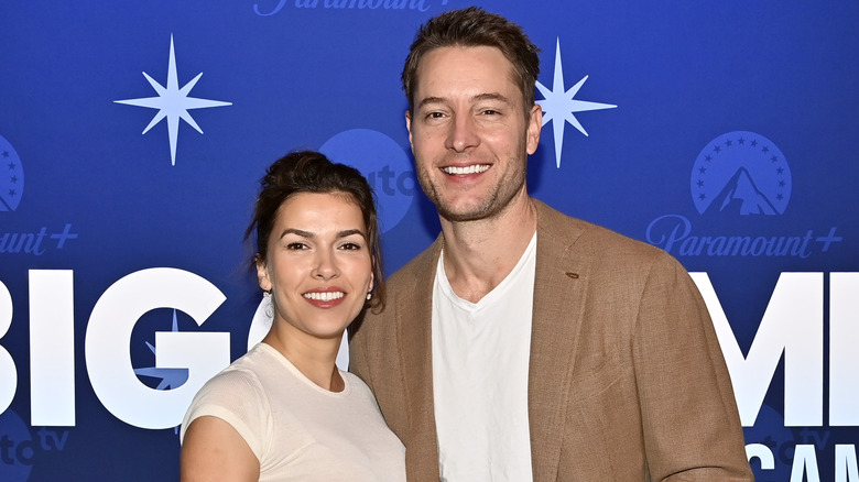 Sofia Pernas and Justin Hartley attend Paramount+ and Pluto TV's The Big Game Pregame