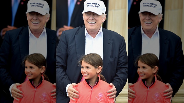 Young Kai Trump with Donald Trump