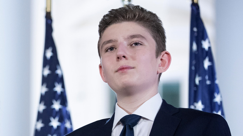 Barron Trump smirking