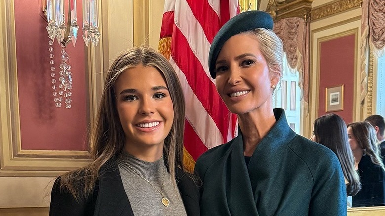 Kai Trump taking a picture with her aunt Ivanka