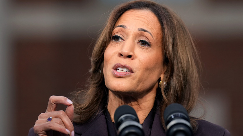 Kamala Harris conceeding to Donald Trump at Howard University