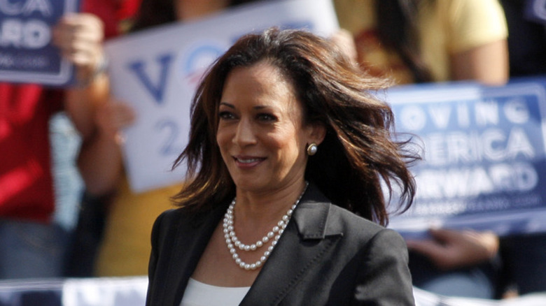 Kamala Harris long flowing hair