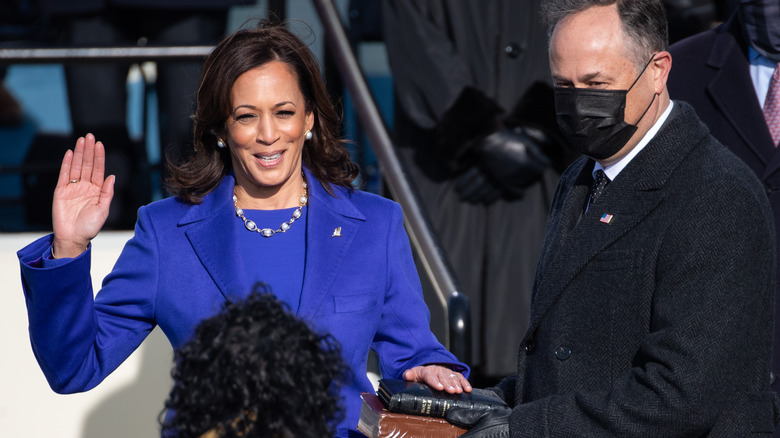 Kamala Harris taking oath