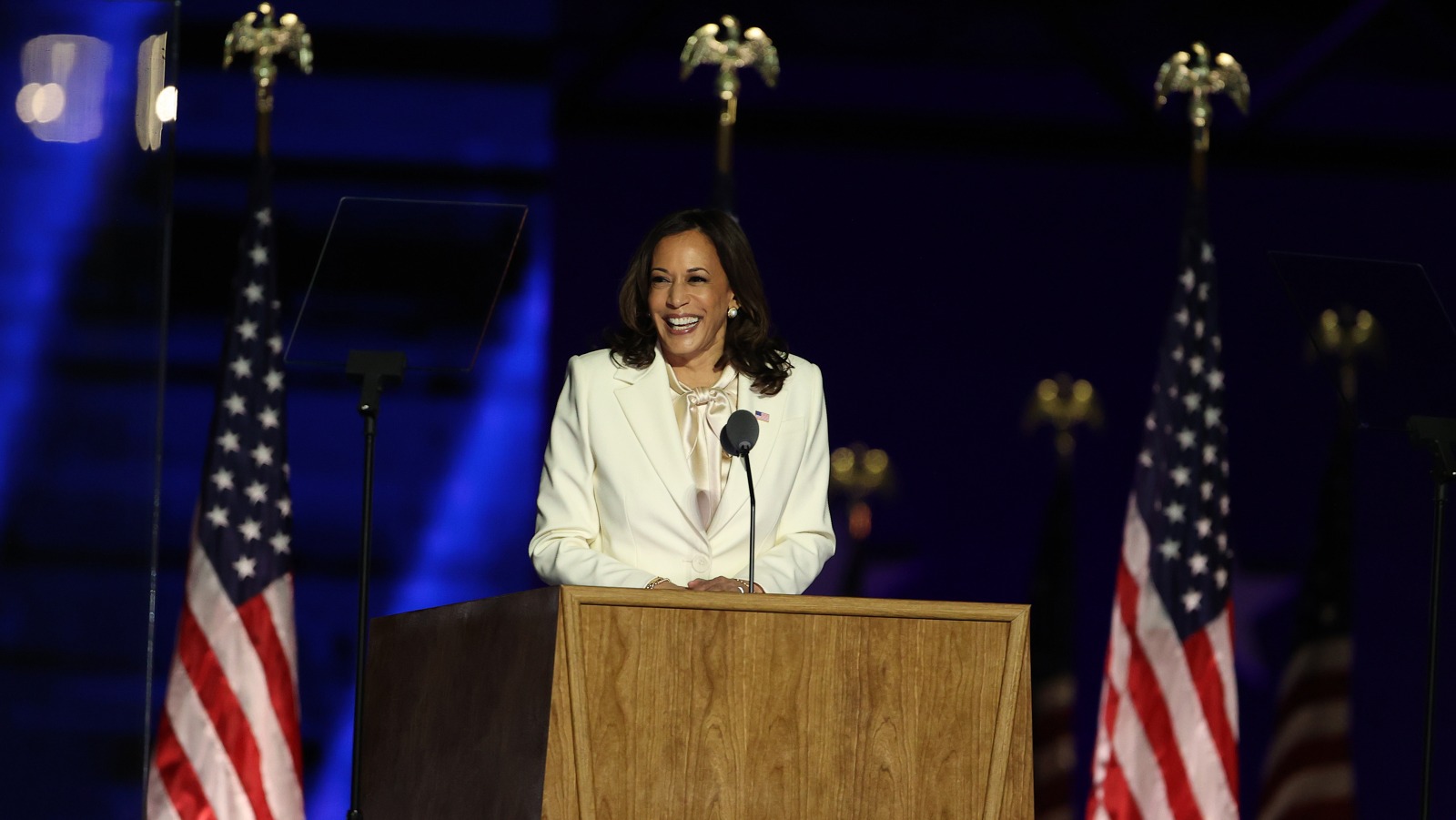 Kamala Harris Seems To Deliver A Victory Speech One-Liner To Trump