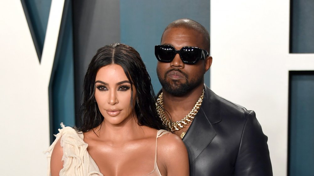 Kanye West with wife, Kim Kardashian 