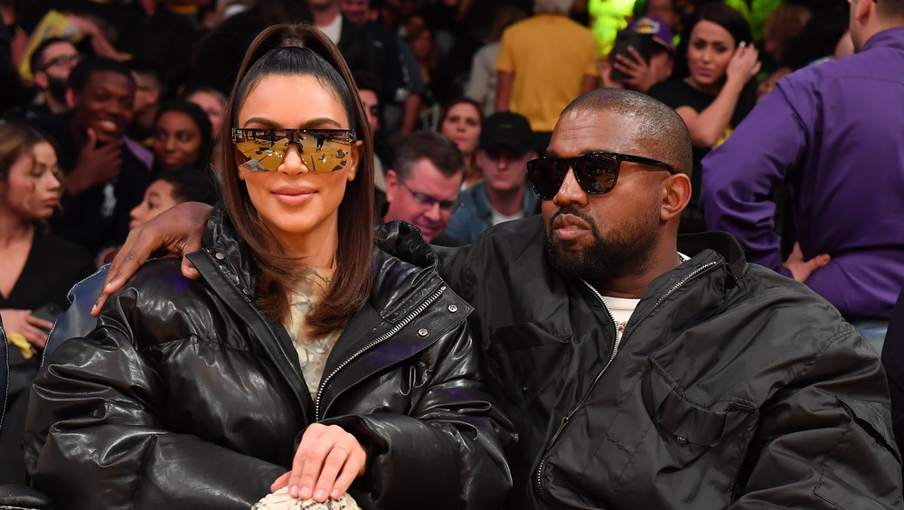 Kim and Kanye at an event