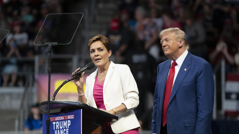 Kari lake speaking at Trump rally