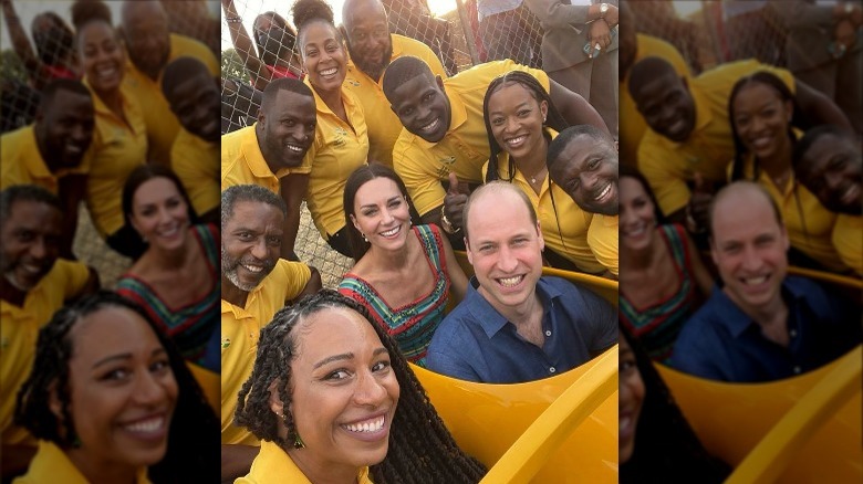 Prince William and Kate Middleton selfie with Jamaican bobsleigh team