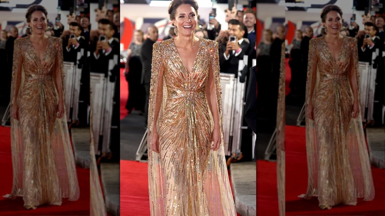 Prince and Princess of Wales and King and Queen Consort of England at James Bond premiere