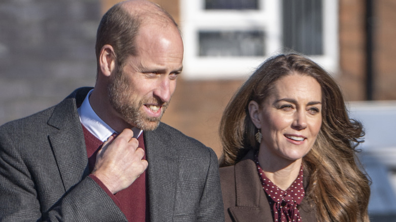 Prince William and Kate Middleton walking