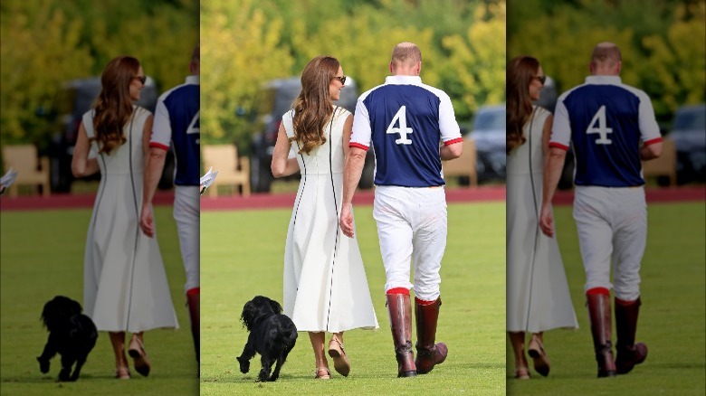 Prince William and Kate Middleton with their puppy Orla