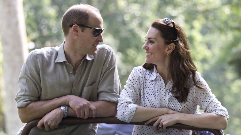 Prince William and Kate Middleton look lovingly at each other