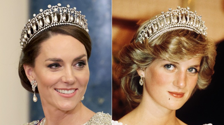 Kate Middleton and Princess Diana subtly smiling